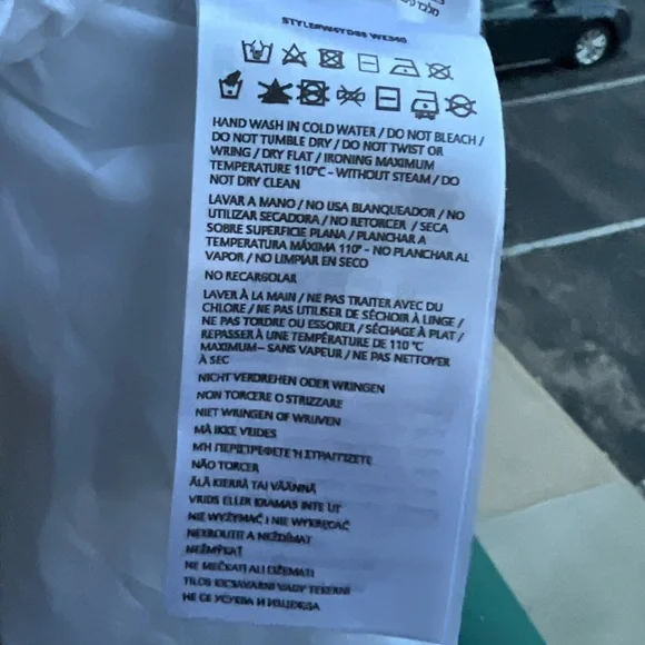 🆕 Guess White Boho Asymmetrical Midi Skirt Lace Trim Crinkle Wrap Style Size XL - Picture 16 of 17